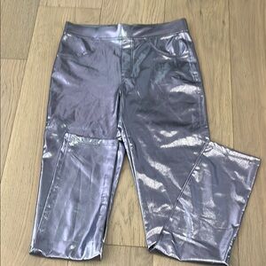 NWOT Zara Kids Metallic Silver Leggings Size 11-12